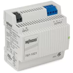 Image of WAGO 787-1021 Switched-Mode Power Supply, Compact, 1-phase, 12 VD...
