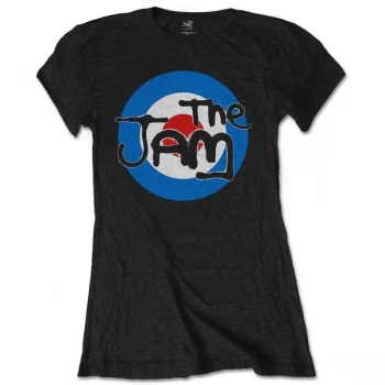 Image of The Jam - Spray Target Logo Womens Large T-Shirt - Black