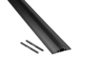 Image of RS PRO 9m Black Cable Cover in PVC, 14mm Inside dia.