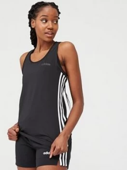 Image of adidas D2M 3 Stripe Tank - Black, Size 2XL, Women