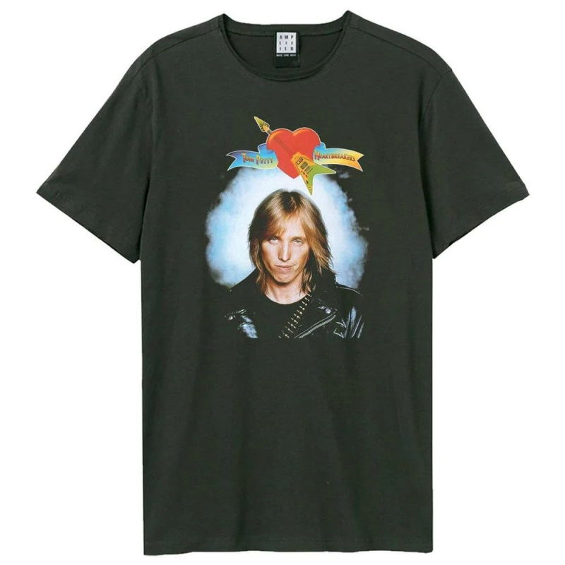 Image of Amplified Mens First Album Tom Petty & The Heartbreakers T-Shirt in Charcoal Size: XS Charcoal Male XS