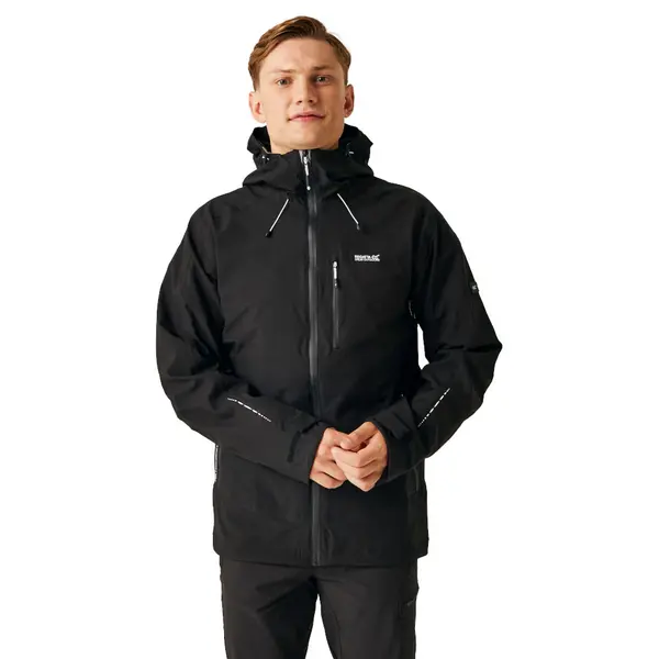 Image of Regatta Mens Okara Full Zip Waterproof Breathable Jacket M - Chest 39-40' (99-101.5cm) Black RMW400-800-M