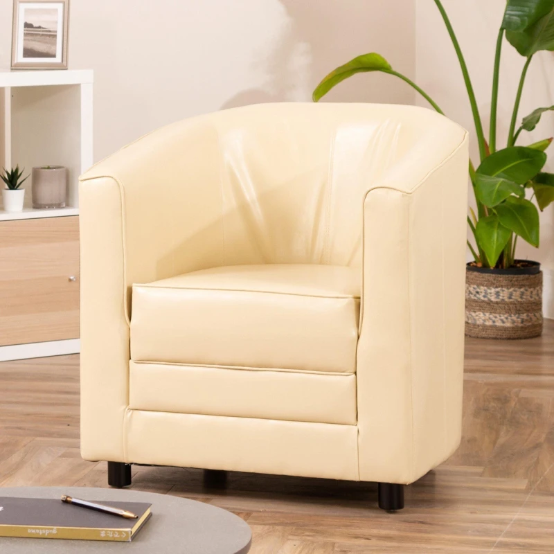 Image of Artemis Home Aspen Tub Chair in Cream Cream Unisex