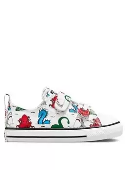 Image of Converse Chuck Taylor All Star Ox Infant Boys 2V Trainers -White/Multi, Size 4