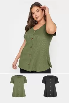 Image of 2 Pack Ribbed Swing Tops