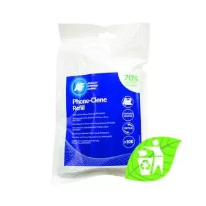 AF Phone-Clene Cleaning Wipes Refill Pouch Pack of 100 APHC100R