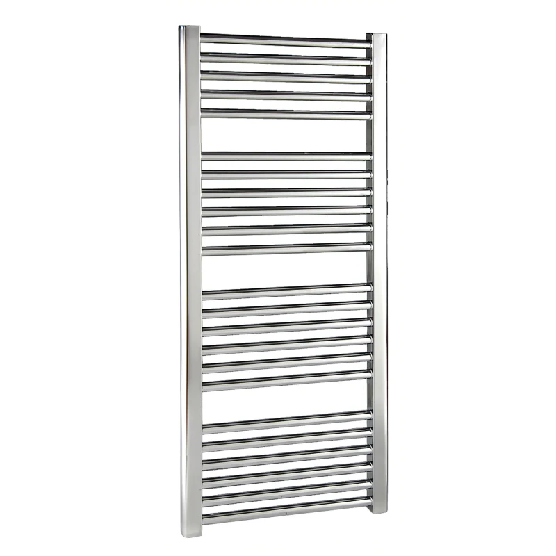 Image of Balterley Heated Vertical Towel Rail Straight Rails 1096 BTU Chrome 1100x 500mm Silver