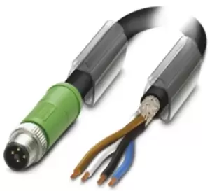 Image of Phoenix Contact, SAC-4P-MST/ 3.0-PUR SH SCO Series, Straight M12 to Unterminated Cable assembly, 3m Cable