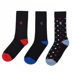 Image of Pringle Spot and Dot 3 Pack Socks - Black