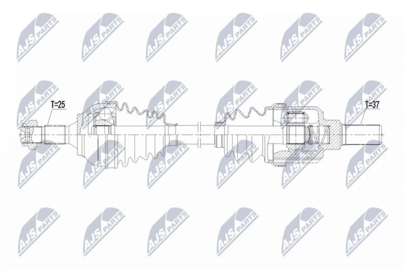 Image of NTY NPW-CT-159 Drive shaft Automatic Transmission, Front Axle Left Drive Shaft (13)