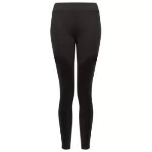 image of Finden and Hales Ladies/Womens Contrast Team Leggings (XL) (Black/White)