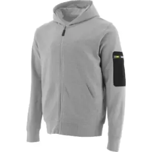 Image of Caterpillar Mens Loopback Full Zip Hoodie Grey S