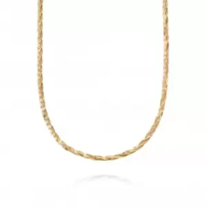 image of Vita Weaved Chain 18ct Gold Plated Necklace AN05_GP