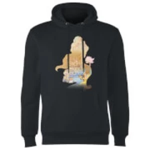 image of Disney Princess Filled Silhouette Belle Hoodie - Black