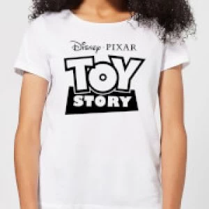 Image of Toy Story Logo Outline Womens T-Shirt - White - 3XL