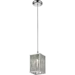 Image of Impex Melenki 1 Light Polished Chrome Ceiling Pendant