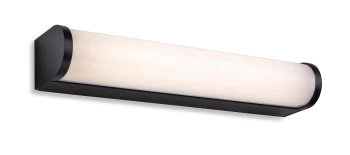 Image of Bravo Bathroom LED Wall Light - 300mm Black with Opal Diffuser IP44