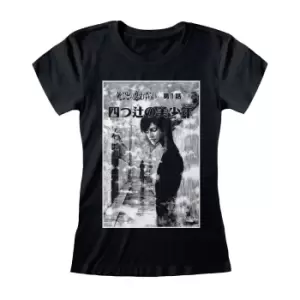 image of Junji-Ito Womens/Ladies Fitted T-Shirt (XL) (Black/Grey)