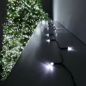 Image of Premier Decorations Ltd - 600 LED 60m Premier Christmas Outdoor 8 Function Battery Timer Lights Cool White