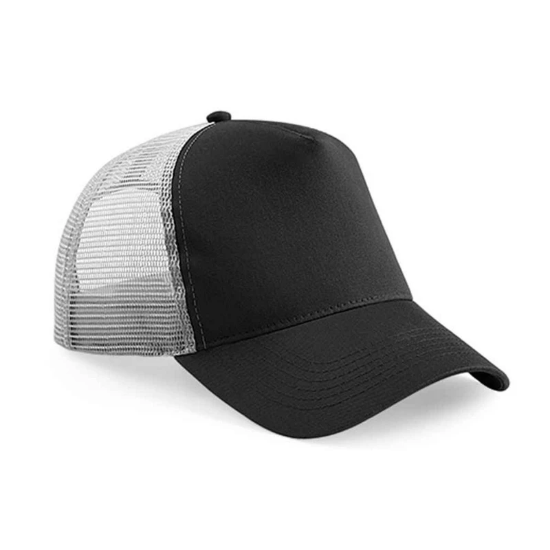 Image of Beechfield Beechfield Men Snapback Trucker Cap in True Black True Black One Size Male 5063527835727