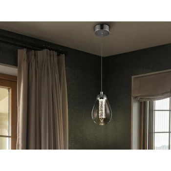 image of Schuller Lighting - Schuller Taccia - Integrated LED Crystal Ceiling Pendant Chrome