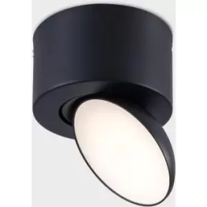 Image of Harper Living - LED 1 Light Black Spotlight with Fully Adjustable Circular light