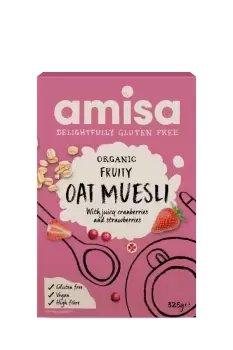 image of Amisa Organic Gluten Free Fruity Oat Muesli 325g