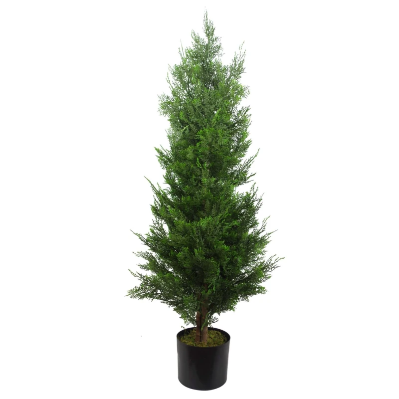 Image of Leaf Design 120cm Artificial Cypress Topiary