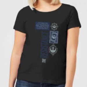 Image of Star Wars The Resistance Black Womens T-Shirt - Black