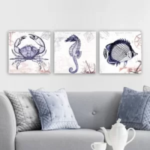 Image of DRPRC12 Multicolor Decorative Canvas Painting (3 Pieces)