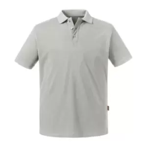 Russell Mens Pure Organic Polo (XL) (Stone)