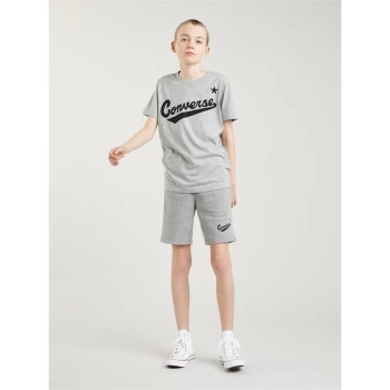 image of Converse Nova Short Sleeve T Shirt Junior Boys - Grey