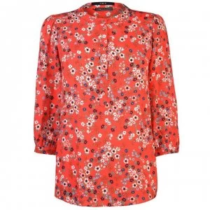 image of SET Womens Flower Blouse - 0355 RED Blue