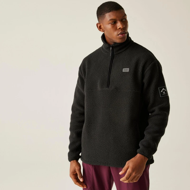 Image of Dare 2b Dare 2b Men Twin Tip Half-Zip Relaxed Insulating Active Fleece in Jet Black Size: 3X-Large Jet Black XXXL Male 5063516188360