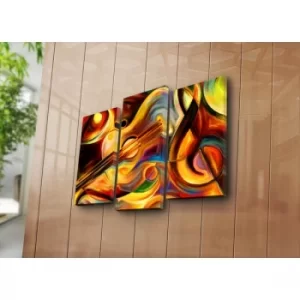 Image of 3PATK-96 Multicolor Decorative Canvas Painting (3 Pieces)
