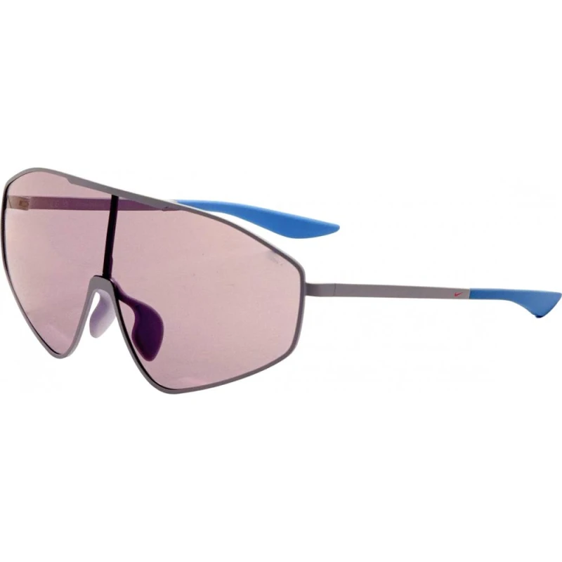 Image of Nike IF0986X-500-66 Echo Shield Sunglasses in Silver Silver Unisex One Size