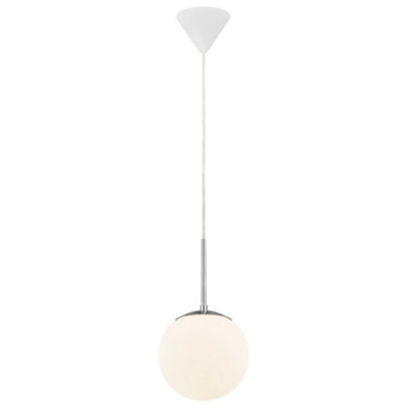 Image of Nordlux Cafe Indoor Pendant Light White Glass E27 Hand Blown Glass - Mains Powered, IP20 White Unisex