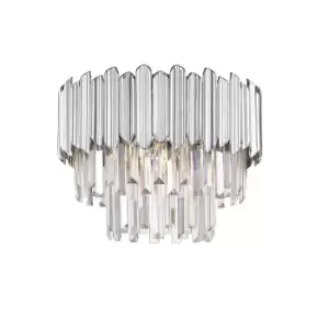 image of Gladius Crystal Ceiling Light, Chrome, Clear, 5x E14