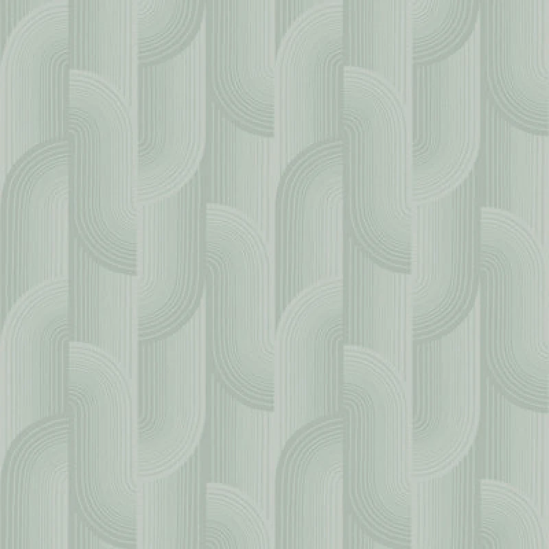 Image of Grandeco Boutique Romaine Art Deco Luxury Weight Embossed Wallpaper, Sea Green