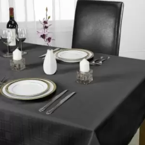 Image of Chequers Tablecloth, Black, 70 x 108" - Emma Barclay