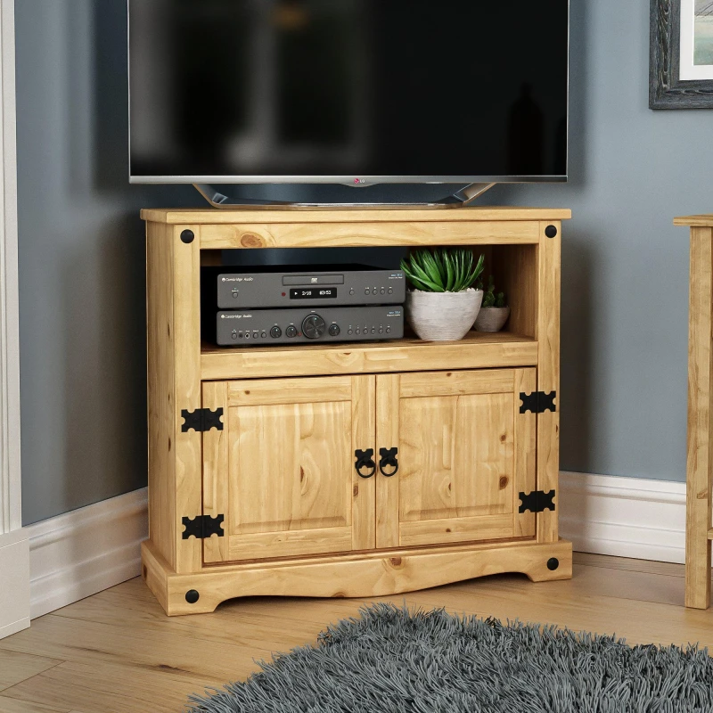 Image of Lassic Vida Designs Corona Corner TV Unit Pine unisex One Size