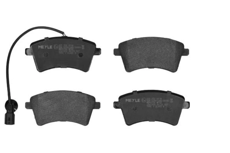 Image of MEYLE 025 252 9118 Brake pad set Front Axle, with integrated wear warning contact, Original Quality Brake Pad Set,disc brake (402)