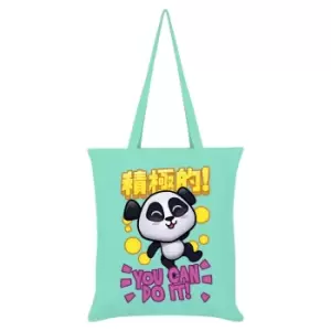 Image of Handa Panda You Can Do It Tote Bag (One Size) (Mint Green)