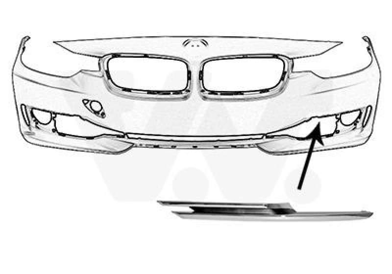 Image of VAN WEZEL Bumper cover VAN WEZEL 0670483
