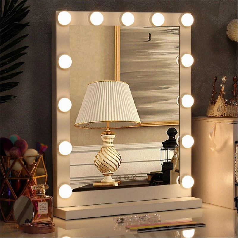 Image of Kabinet UK White Framed Rectangular Makeup Mirror 40x52cm White unisex Medium