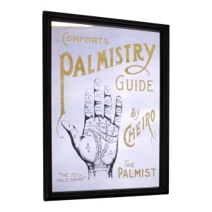 Image of Retro Mirrored Wall Sign, Palmistry