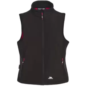 Image of Trespass Womens/Ladies Norma Softshell Sleeveless Gilet (L) (Black)