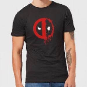 Image of Marvel Deadpool Split Splat Logo T-Shirt - Black - M