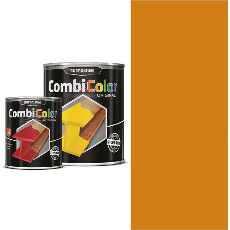Image of Rust Oleum CombiColor Metal Protection Paint 7354.0.75 Colour: Yellow Orange