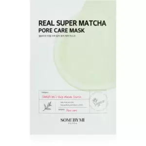 image of Some By Mi Daily Solution Super Matcha Pore Care nourishing sheet mask to tighten pores and mattify the skin 20 g